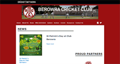 Desktop Screenshot of berowracricket.org