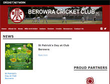 Tablet Screenshot of berowracricket.org